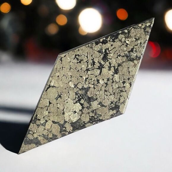 Pyrite Agate Crystal Large Diamond /‎ Rhombus 0.52lbs - Picture 1 of 16
